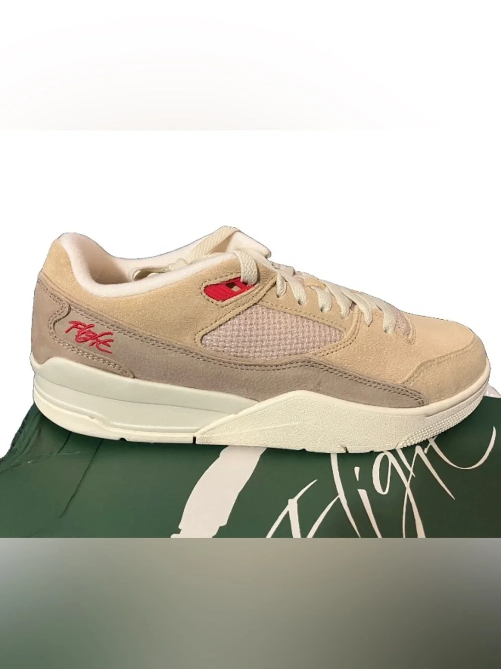 Nike Men's Jordan Flight Court Sneakers HF3255 201 Mushroom Size 8 NEW IN BOX!